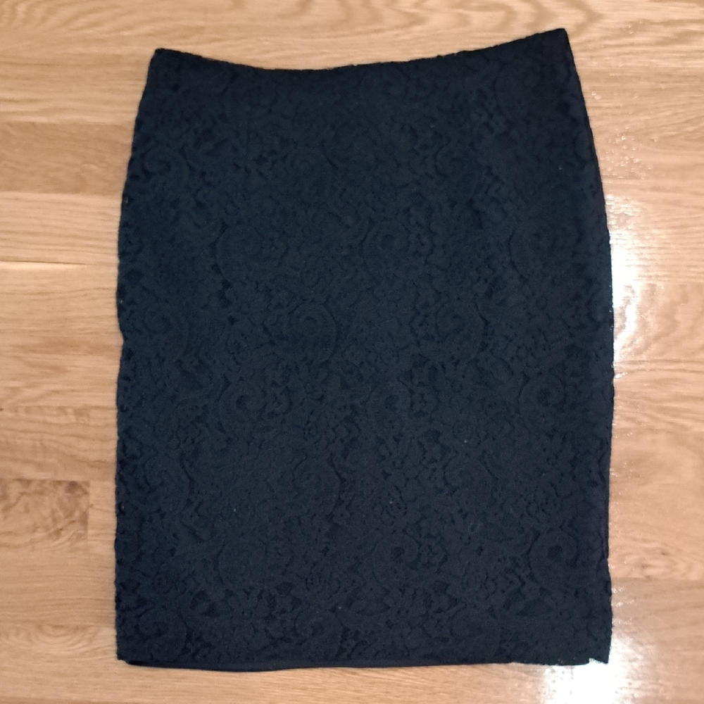 Banana Republic Black Lace Pencil Skirt